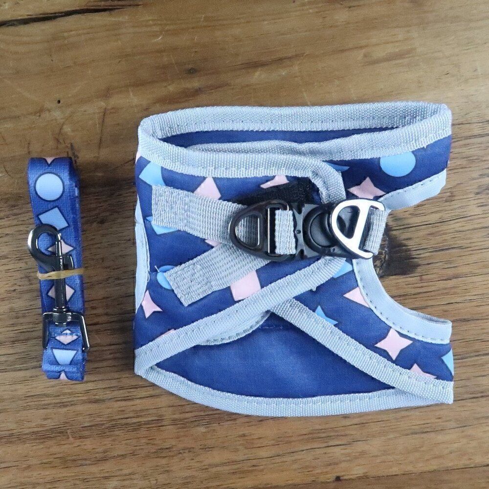 NOCAESON BLUE HARNESS WITH MATCHING 6 FT LEASH SIZE MEDIUM NEW WITH TAGS - Picture 1 of 9